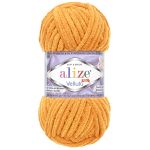 Пряжа Alize (Ализе) Velluto / уп.5 мот. по 100 г, 68м, 002 желтый A