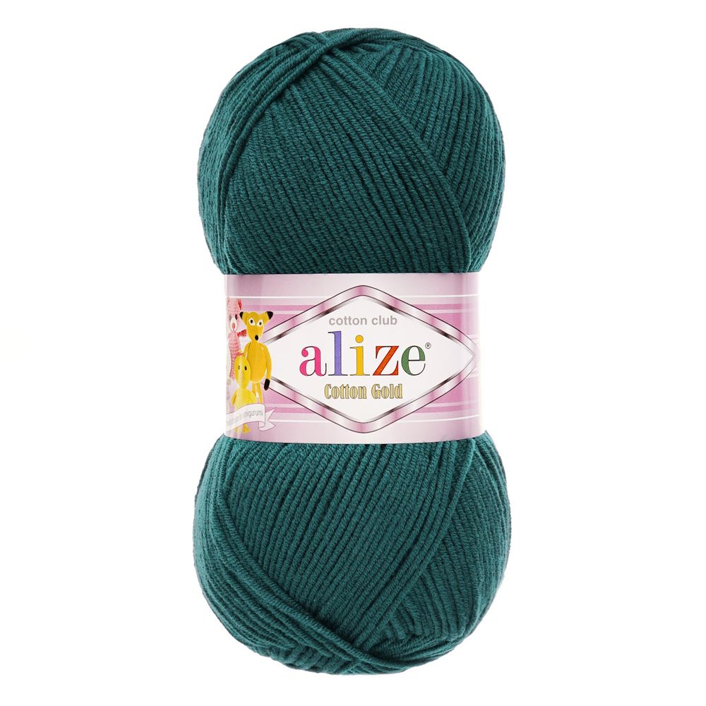 Пряжа Alize (Ализе) Cotton Gold / уп.5 мот. по 100 г, 330м, 426 петроль А