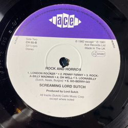 Винтажная виниловая пластинка LP Screaming Lord Sutch Rock and Horror (UK 1984)