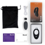 Черное эрекционное виброкольцо 3,5x4,2см для ношения We-Vibe Bond SNNS1007