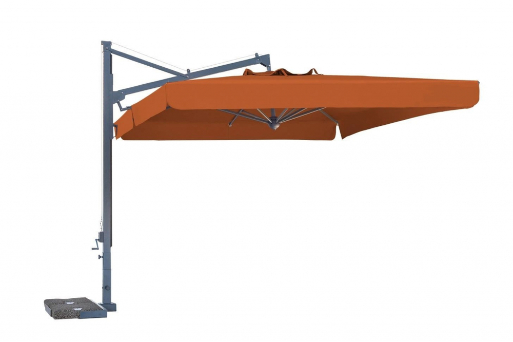 Зонт профессиональный 3х3 м Scolaro Galileo Dark, антрацит, терракотовый