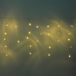 Гирлянда для дома БАХРОМА «Мерцание» ш1,5м* в30/50 см 48 ламп LED, прозрачн.пров, авторежим, IP-20, Теплый белый