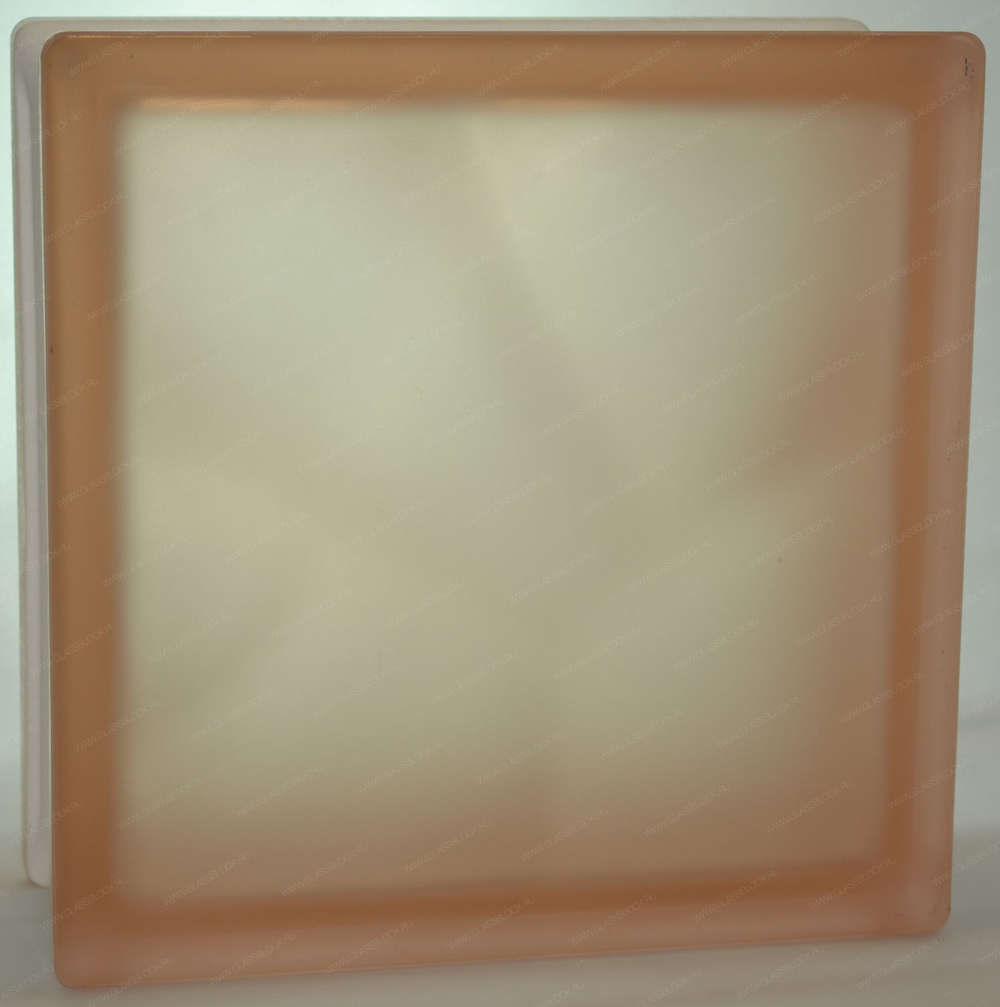 Купить Стеклоблок розовый полуматовый   окраска в массе Vitrablok  19x19x8