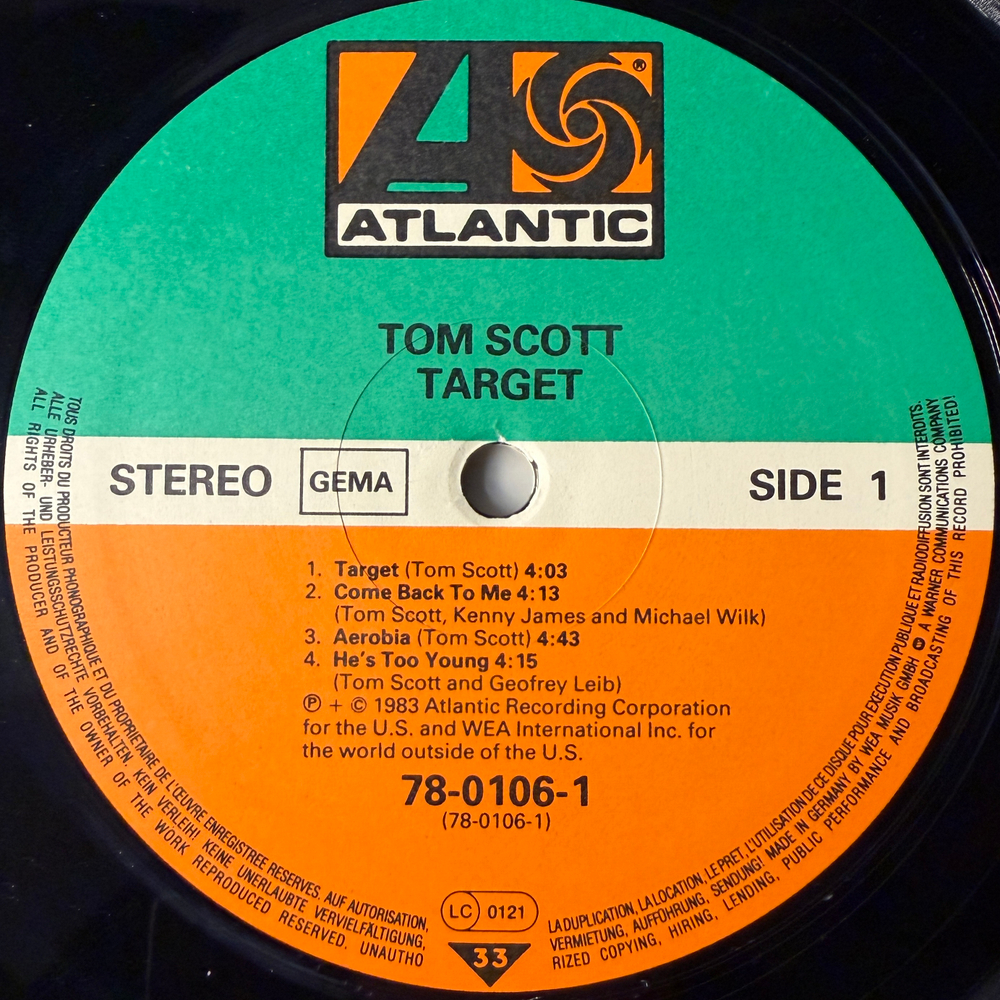 Tom Scott ‎– Target (Германия 1983г.)