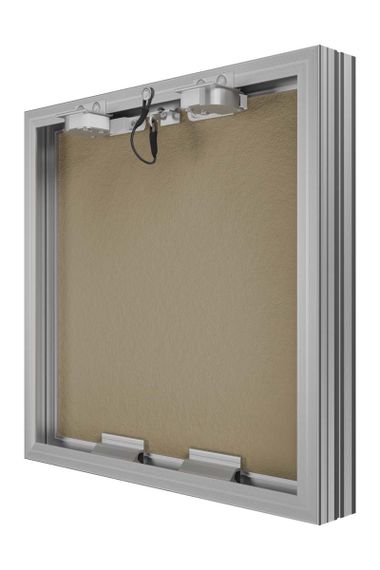 Люк ревизионный D Ceramo Base 600х600 скрыт.монтаж съемный алюминий EVECS