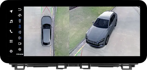Магнитола для Mazda CX-4 2016-2024 (ШГУ цветной) - Teyes LUX ONE 360 монитор 12.3" 2K QLED на Android 10, Быстрая, CarPlay, 4G SIM-слот, 4 камеры в комплекте