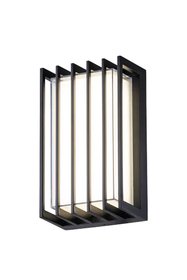 Уличный настенный светильник Rilon PL-2278 SAND BLACK, 12 Вт, чёрный