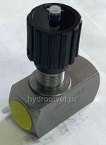 DRV12-1-10/V - Дроссель трубного монтажа c рукояткой, G1/2, обратный клапан - есть