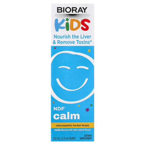 Bioray, Kids, NDF® Calm, детская успокоительная добавка, со вкусом ванили, 60 мл (2 жидк. унции)