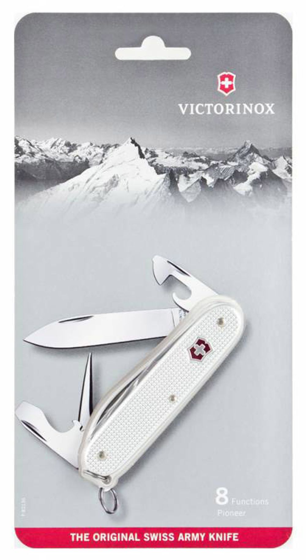 Нож перочинный Victorinox Pioneer алюминий серебристый блистер (0.8201.26B1)