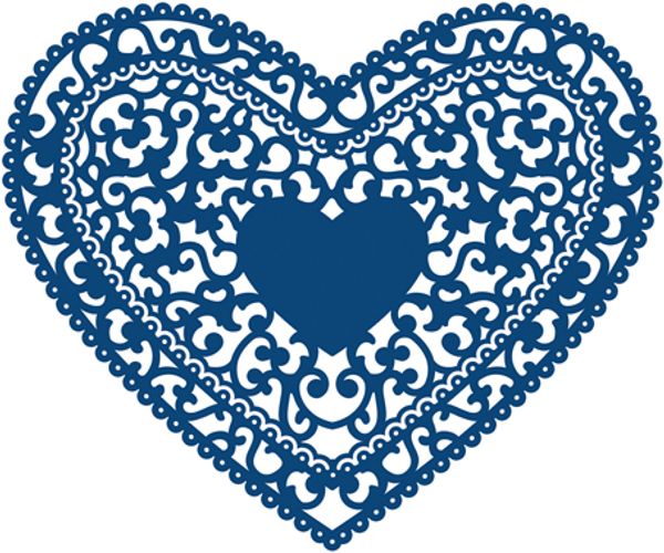 Нож фигурный для вырубки Флорентийское сердце, Tattered Lace
