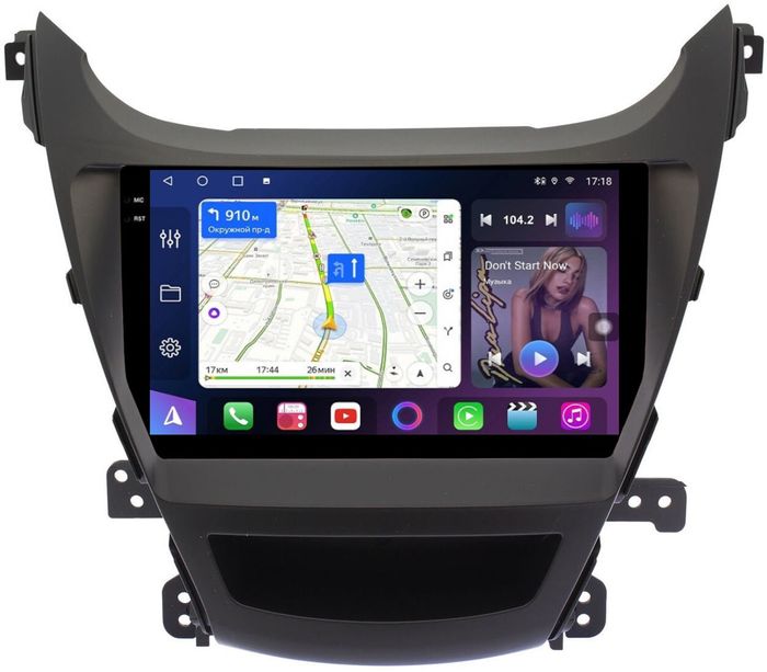 Магнитола для Hyundai Elantra 5 MD 2013-2015 (рестайлинг) - FarCar S400-TS18 монитор 9.5" QLED на Android 14, CarPlay, 4G SIM-слот