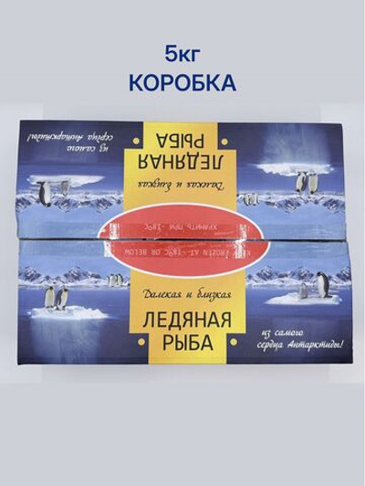 Ледяная рыба свежемороженая 5кг коробка