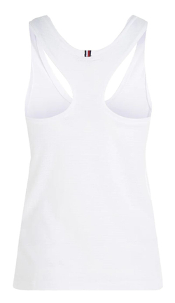 Женский топ теннисный Tommy Hilfiger Essential Flag Slim Tank Top - optic white