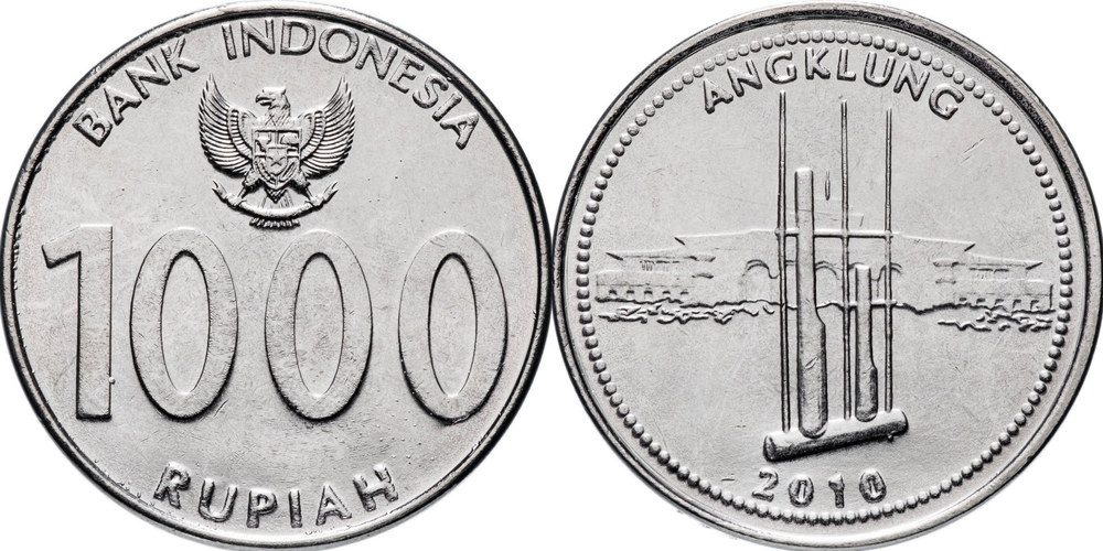 Индонезия 1000 рупий, 2010 Ангклунг XF