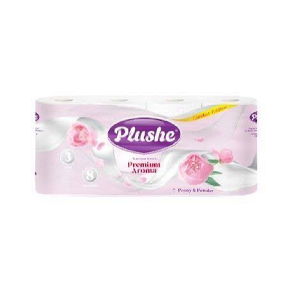 Туалетная бумага Plushe Делюкс Aroma Peony - Powder (белая) 3сл 8рул