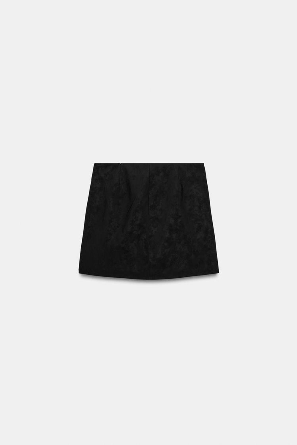 ZARA ЮБКА-ШОРТЫ ИЗ ИСКУССТВЕННОЙ КОЖИ, ЧЕРНЫЙ