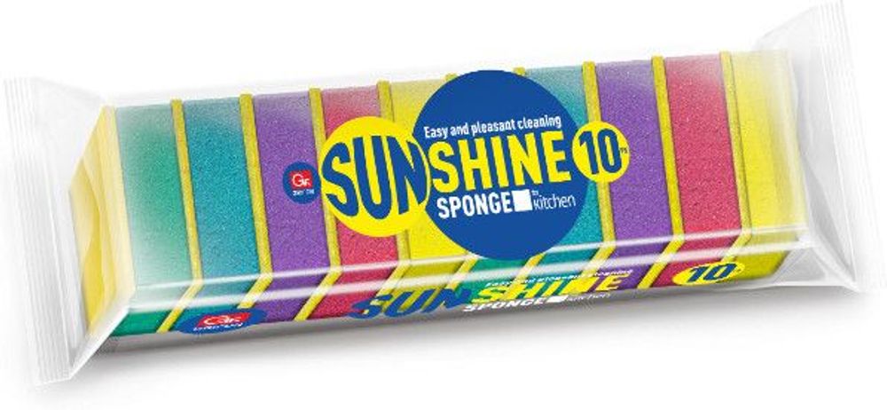 Губки из поролона для посуды Sunshine 10шт