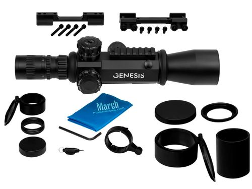Оптический прицел March Genesis 4-40x52, сетка FML-TR1, FFP, на Picatinny, подсветка, SF, 0.1Mil, 1280г   DISC