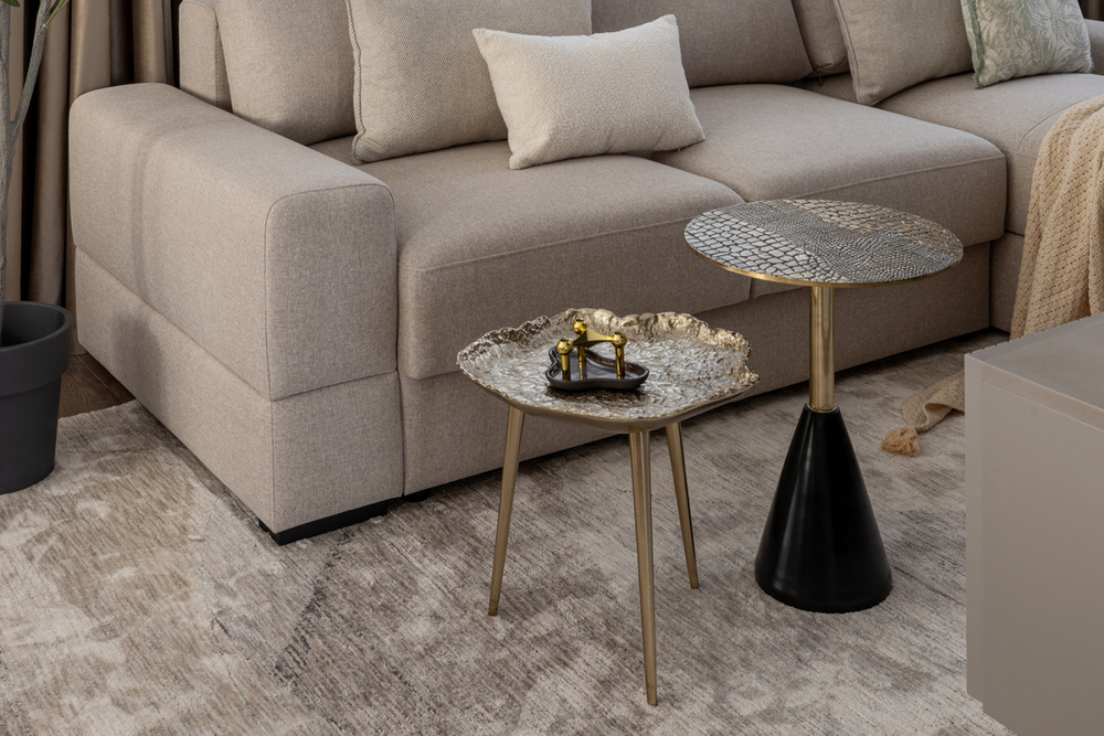 Стол журнальный Garda Decor металл. цвет золото 43*43*39 см