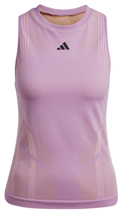 Женский теннисный топ Adidas Tennis Pro Aeroready Seamless Y-Tank Top - preloved purple/semi spark/pink spark