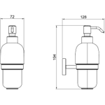 Дозатор для жидкого мыла Aquatek Бетта AQ4605CR Хром