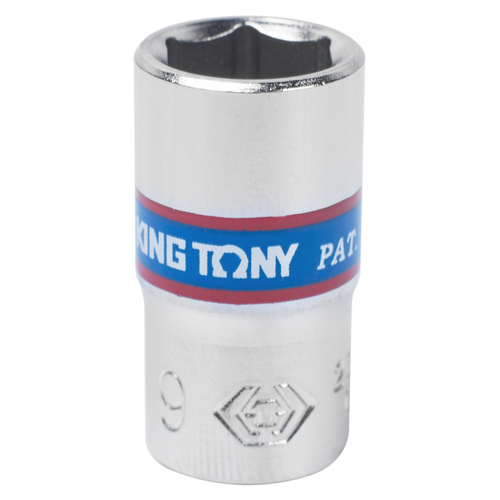 KING TONY (233509M) Головка торцевая стандартная шестигранная 1/4", 9 мм