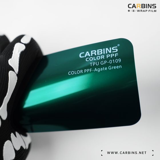 Carbins Color PPF Agate Green GP 0109 зеленая цветная полиуретановая защитная антигравийная пленка