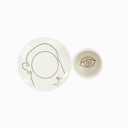 Чайная пара Eye cup gold