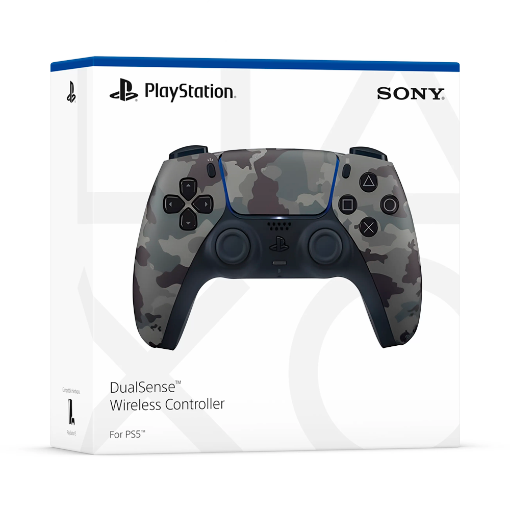 Беспроводной геймпад Sony DualSense для игровой консоли PlayStation 5, Gray Camouflage (Серый камуфляж)