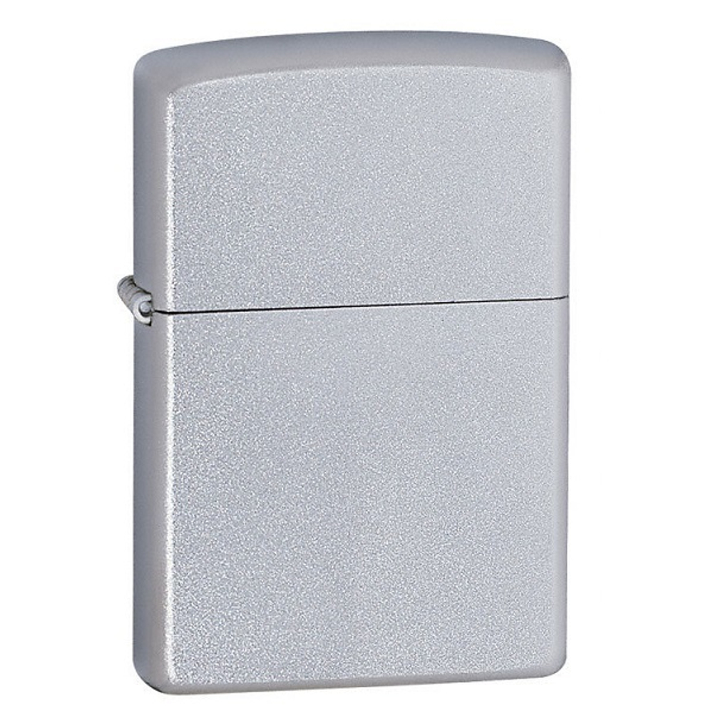 Зажигалка серебристая матовая Zippo с покрытием Satin Chrome
