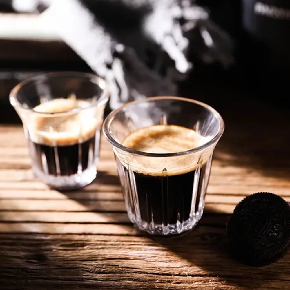 Чашка 220 мл кофейная без ручки ZINC Uni Rocks Barista d 9,1 см h8,6 см стекло P.L. Barbossa [1]