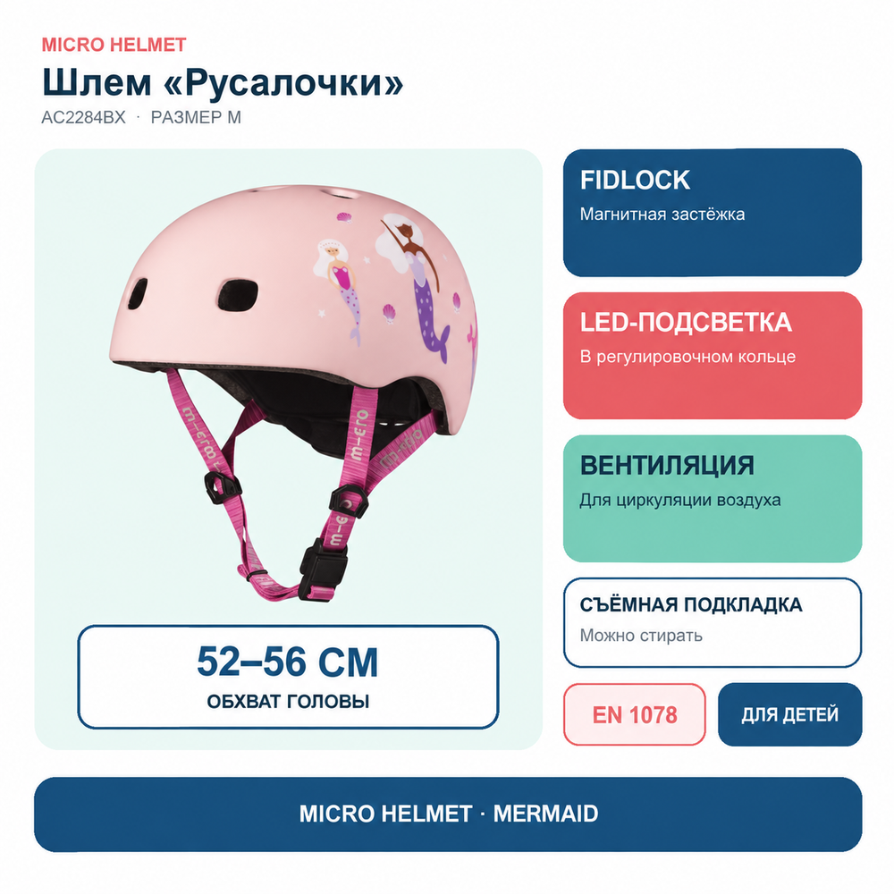 Шлем Micro - Русалочки (M) BOX