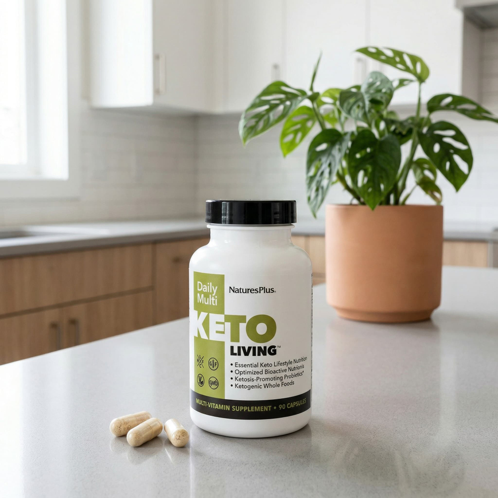 NaturesPlus, Keto Living™, мультивитамины для ежедневного приема, 90 капсул