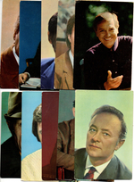 №44 Открытки Артисты и актёры СССР 1970–1980-е г. 25 штук. Цветные, чистые, без повторов