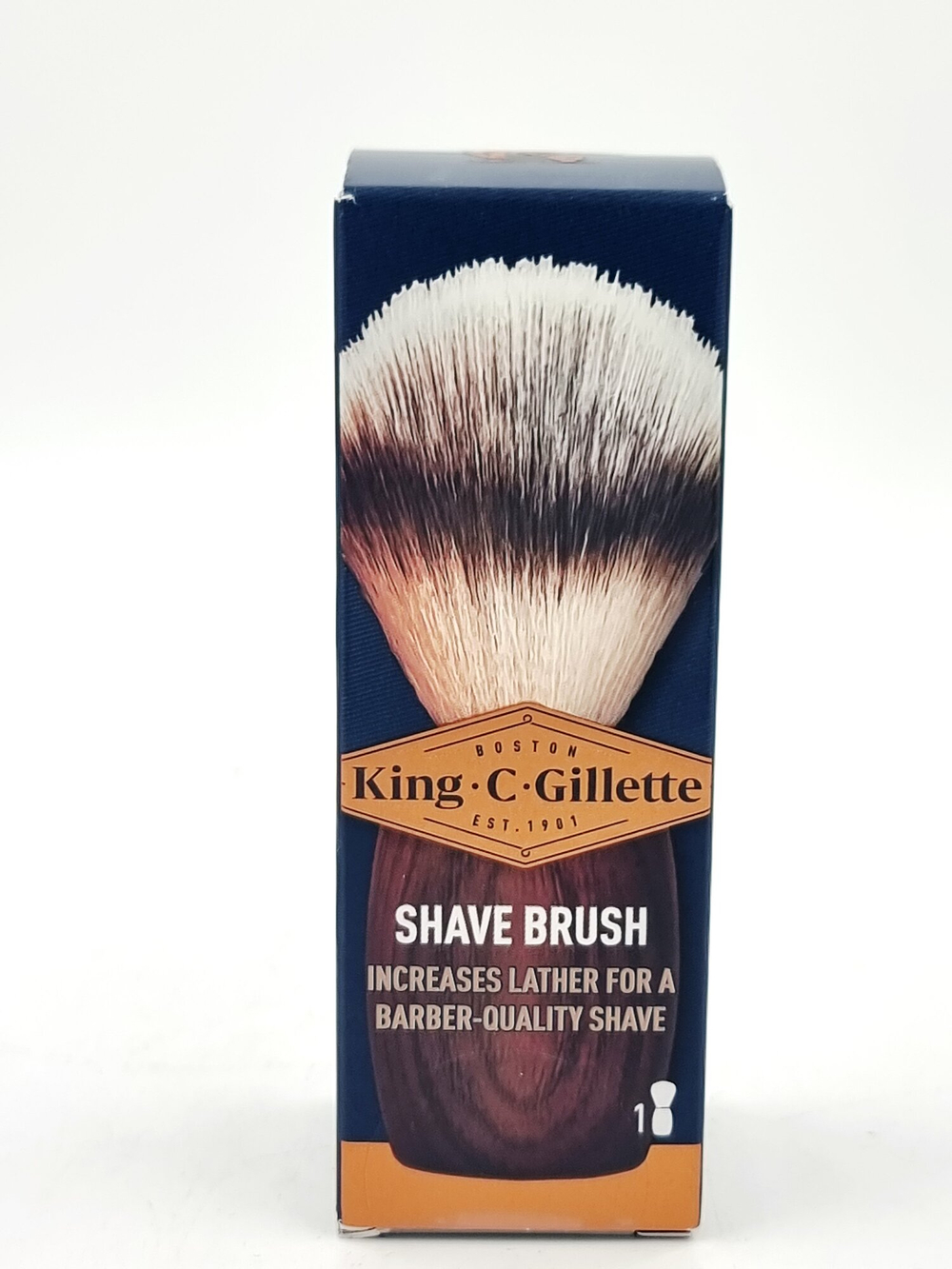 Помазок Gillette "King C.", синтетическая щетина, ручка из дерева, 1 шт.