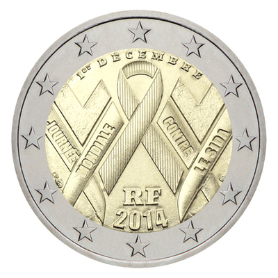 ФРАНЦИЯ, 2014, 2 ЕВРО [БИМЕТАЛЛ]