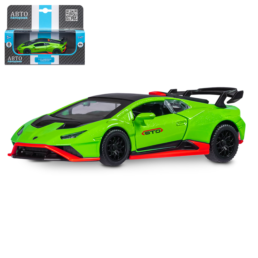 Модель 1:40 Lamborghini STO, зеленый, откр. двери