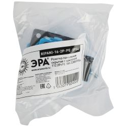 Розетка ЭРА R(PAN)-16-2P-PE-IP54 панельная скрытая с крышкой 112 2Р+PЕ 16А 220В IP54 | Электротовары