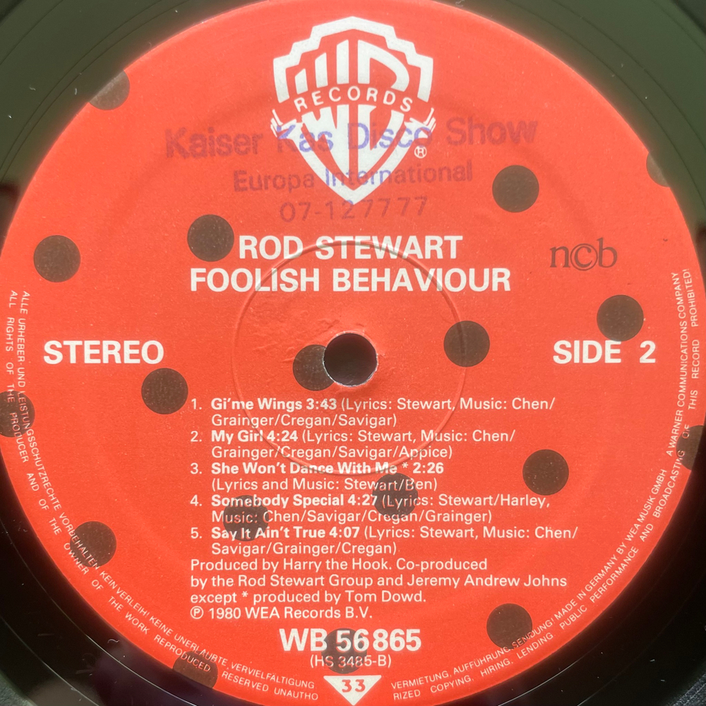 Rod Stewart ‎– Foolish Behaviour (Скандинавия 1980г.)