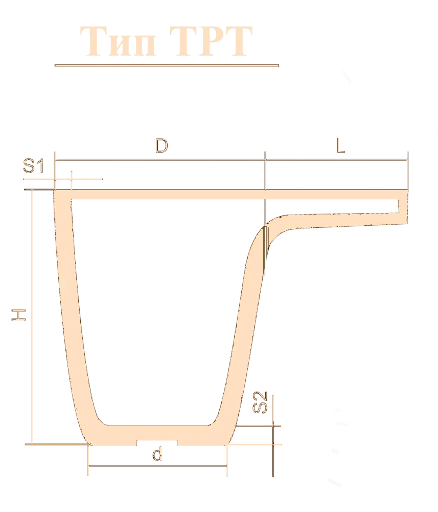 Тигель TPT 10 L2 Lн=180