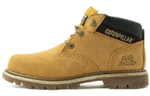 CAT Ealing Mid Leather Slip Resistant Ankle Length Outdoor Boots Men"s Yellow