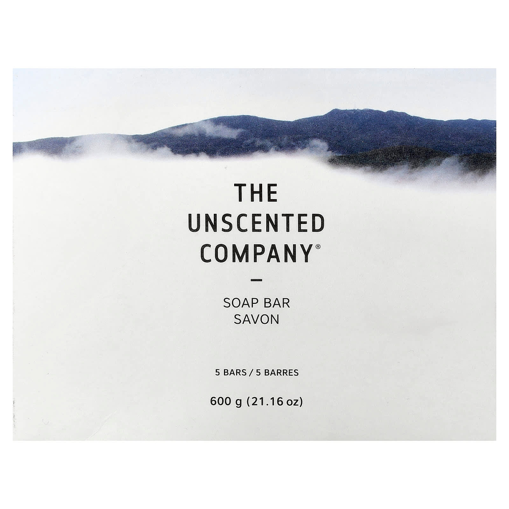 The Unscented Company, Мыло, без отдушек, 5 шт., 600 г (21,16 унции)
