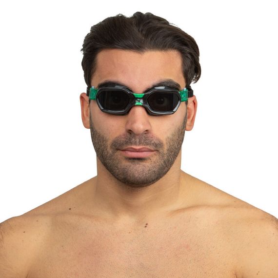 Очки для плавания Seac Sub Aquatech тонированные стекла черный/зеленый