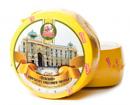 Сыр Венский с ароматом топленого молока 45%, ТМ Бабушкина Крынка