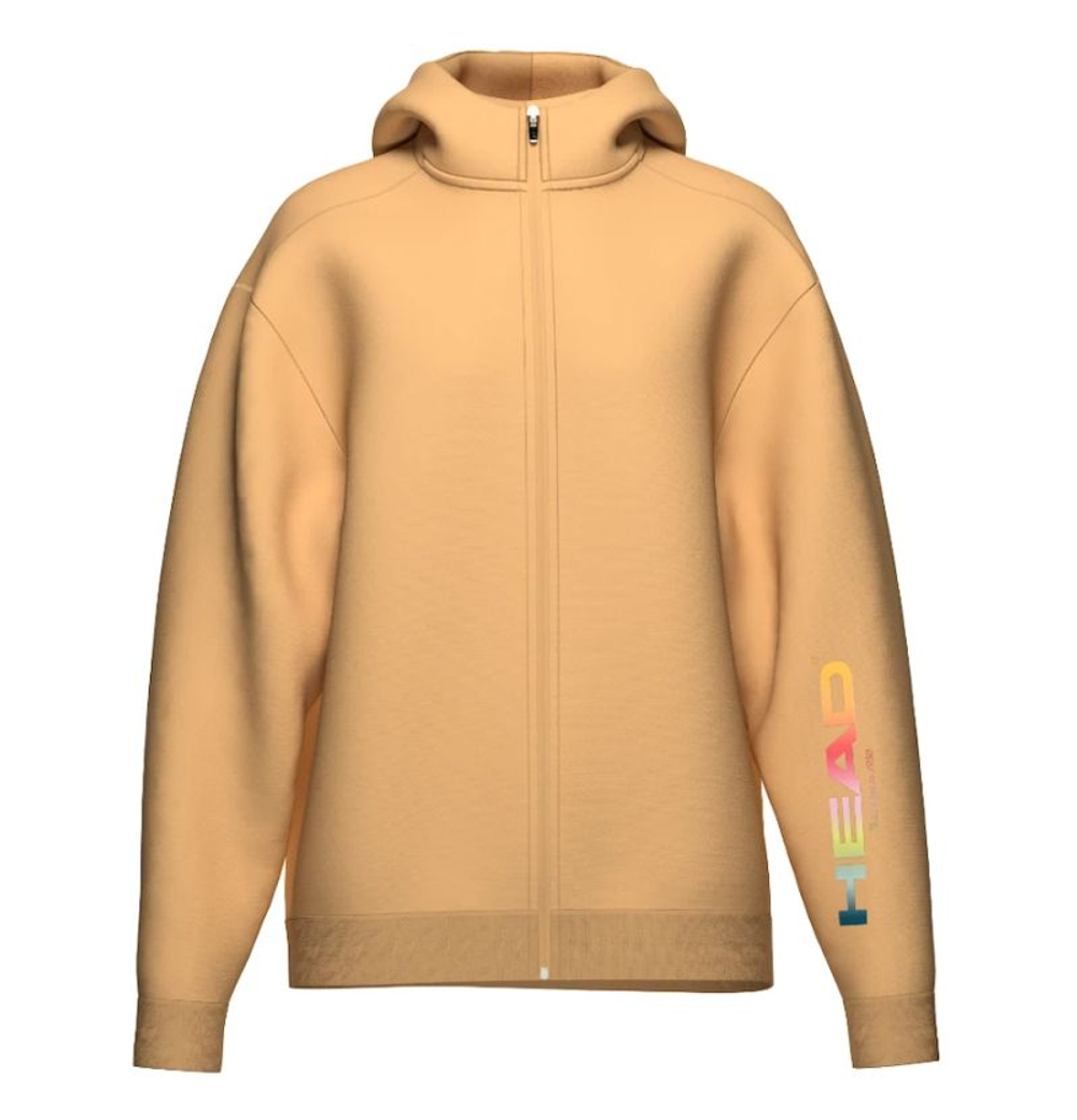 Женская Кофта теннисная Head Rally Hoodie FZ - apricot