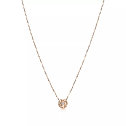 Подвеска из розового золота 18к(750 проба) c бриллиантом, Tiffany 💠 circle pendant