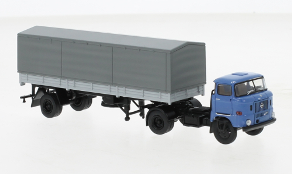 Грузовик IFA W 50 PP-SZ с полуприцепом, синий, 1965, 1:87