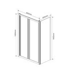 Душевой уголок Vincea Гарда (Garda) VSR-1G8090CL, 900*800, хром, стекло прозрачное