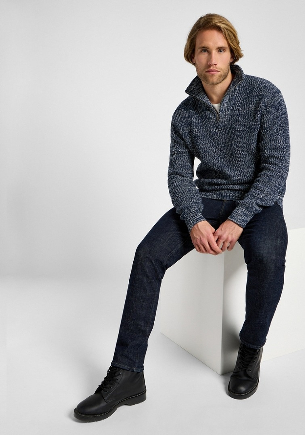 Джемпер HALF ZIP KNIT 112355674